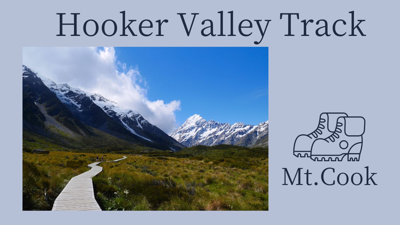 ニュージーランド　マウントクック　フッカーバレートラック hooker valley track